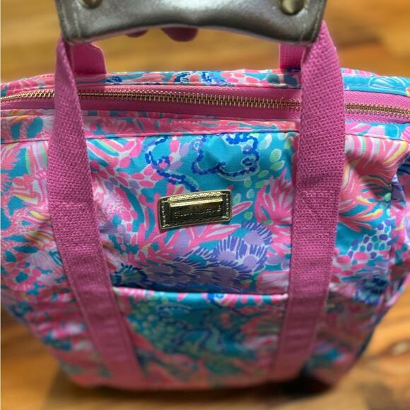 Lilly Pulitzer Women\'s Floral Backpack - Pink, Blue, and Green insulated cooler main image 5